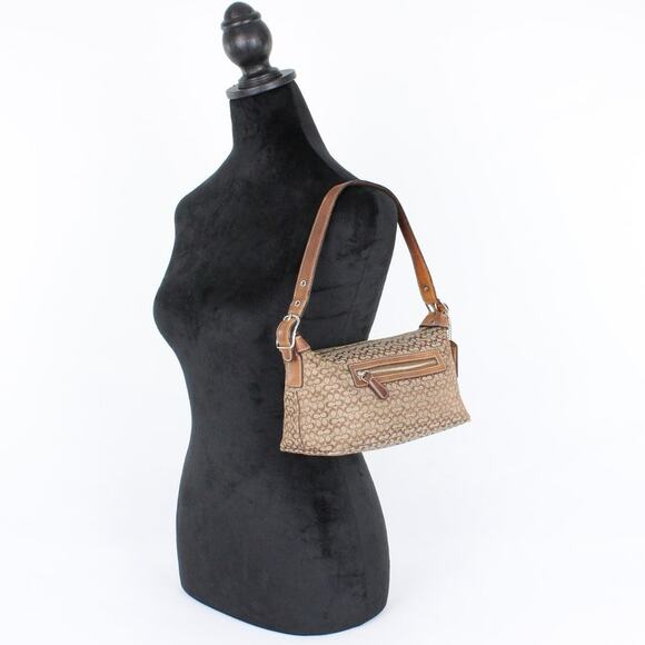 Coach Vintage Y2K Demi Baguette Signature Monogram Shoulder Bag - Picture 2 of 9